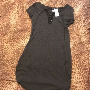 Fashion Nova Dark Gray Tunic size L